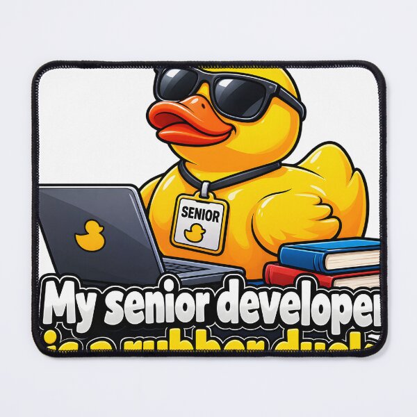 Item preview, My Senior Developer Is a Rubber Duck designed and sold by JAZZY-DESIGN.