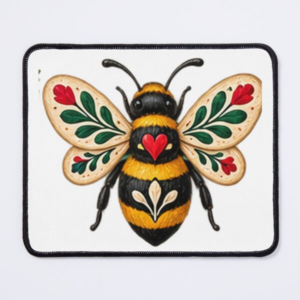 Item preview, Folk Art Bumblebee with Painted Wings designed and sold by H. Doucette Studio.