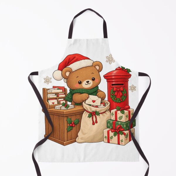 Item preview, Kawaii Christmas Post Office Bear Sorting Holiday Mail designed and sold by narinzoon.