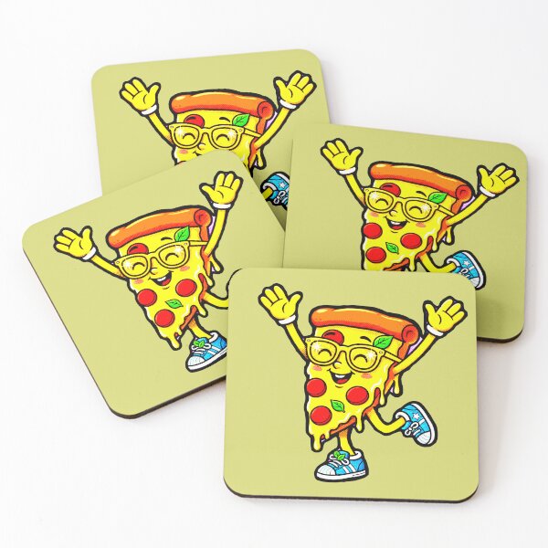 Item preview, Happy Pizza Jump | Retro Cartoon Design Happy Food Y2K designed and sold by AstronautMerch.