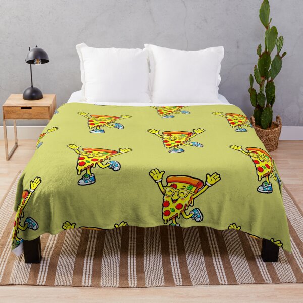 Item preview, Happy Pizza Jump | Retro Cartoon Design Happy Food Y2K designed and sold by AstronautMerch.