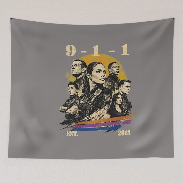 Item preview, 9-1-1-TV-Show-Character-Collage-Art designed and sold by StephanKistl.