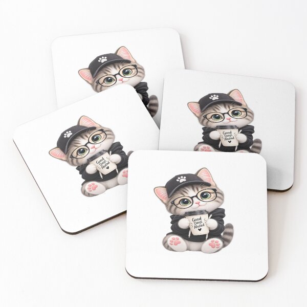 Item preview, Cute Cat Good Days Ahead Coffee Mug Design designed and sold by Artbysarmina.