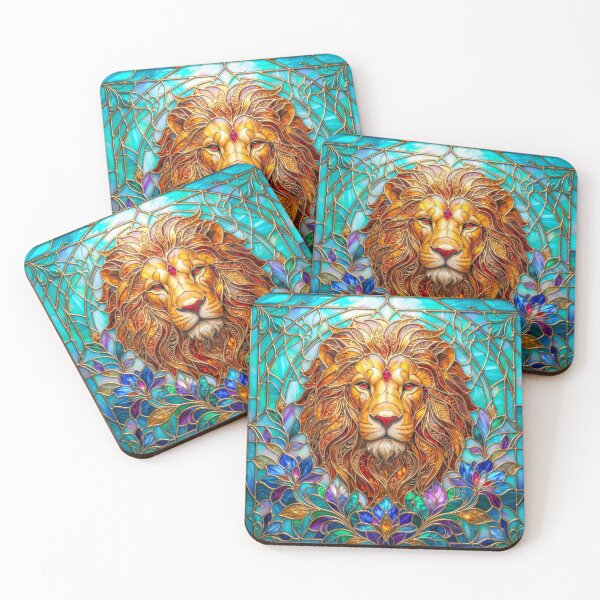 Item preview, Majestic Lion Stained Glass Art designed and sold by MargaretWiktor.