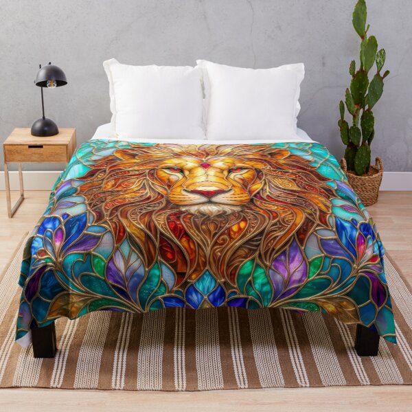 Item preview, Majestic Lion Stained Glass Art designed and sold by MargaretWiktor.