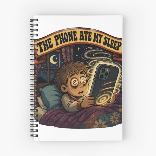 Item preview, Retro Kid Hypnotized By Glowing Phone designed and sold by Artisan-Vault.