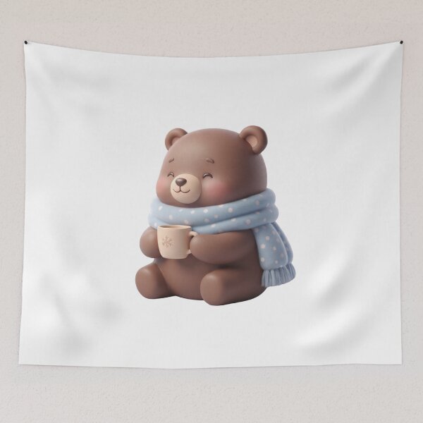 Item preview, Cozy Is My Happy Place Cute 3D Bear designed and sold by PrintCreations9.
