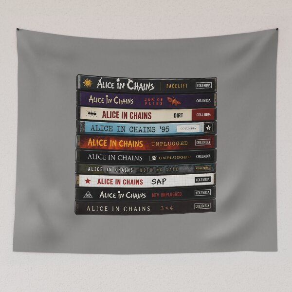 Item preview, Alice-In-Chains-Album-Cassette-Spines-Graphic-Art designed and sold by ManuelAigner.