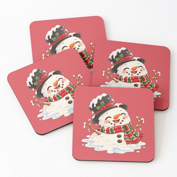 Item preview, Happy Melting Snowman Puddle Kawaii Christmas Funny Cute Winter Design designed and sold by MagicMakerPh.