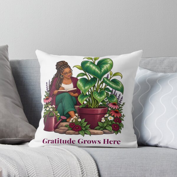 Item preview, Gratitude Grows Here | Inspirational Botanical Journal Art designed and sold by HOUSE OF VMH.