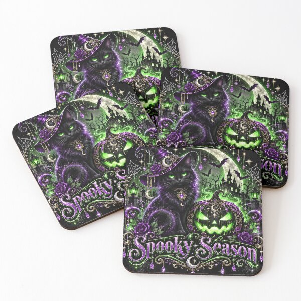 Item preview, Witchy Black Cat Spooky Season Halloween designed and sold by BloomOfDesign.