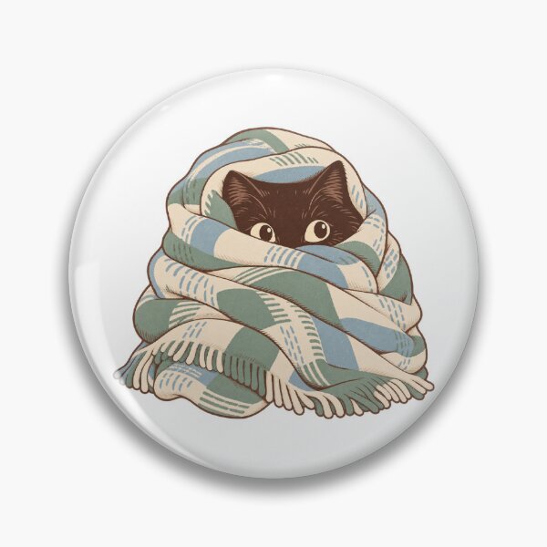Item preview, Black Cat Wrapped in a Cozy Blanket designed and sold by Greemo03.