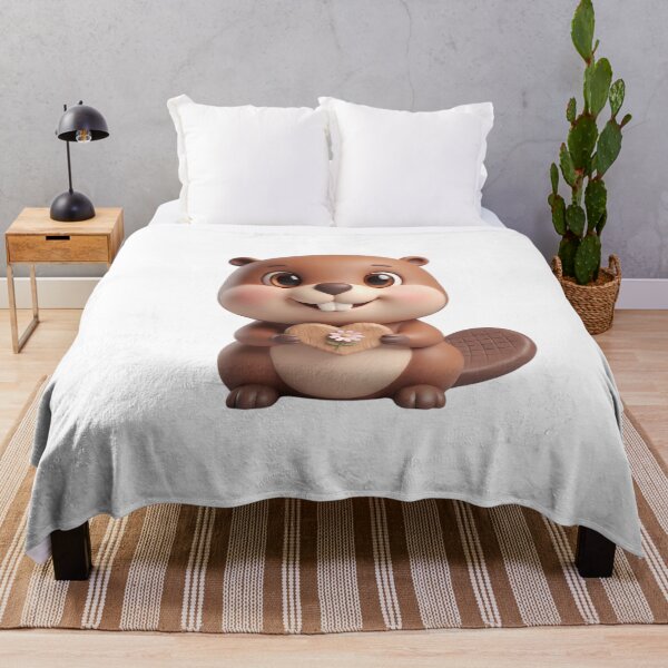 Item preview, Cute 3D Baby Beaver – Adorable Chibi Woodland Animal designed and sold by PrintCreations9.