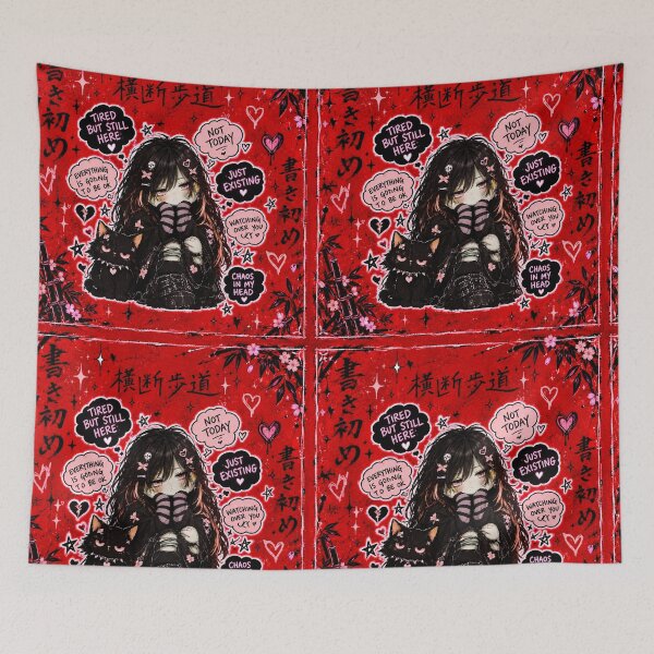 Item preview, Dark Kawaii Nezuko – Red & Black Anime Aesthetic designed and sold by Midnight Muse.