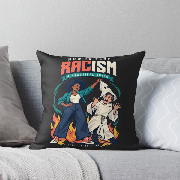 Item preview, How To Face Racism Practical Guide Woman Lifting Hood Flames designed and sold by salmaousiri.