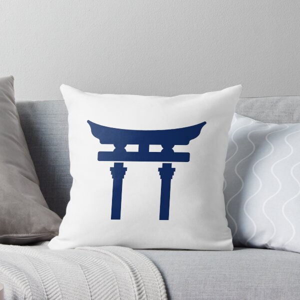 Item preview, Navy Blue Japanese Torii Gate Shinto Shrine Design designed and sold by pattern-archive.