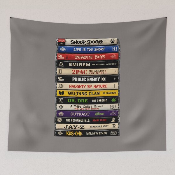 Item preview, 90s-Hip-Hop-R&B-Cassette-Tape-Collage designed and sold by janaschuma.