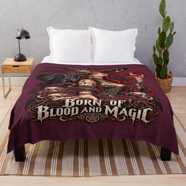 Item preview, Born of Blood and Magic – Gothic Blood Moon Witch designed and sold by TheInkRaven.