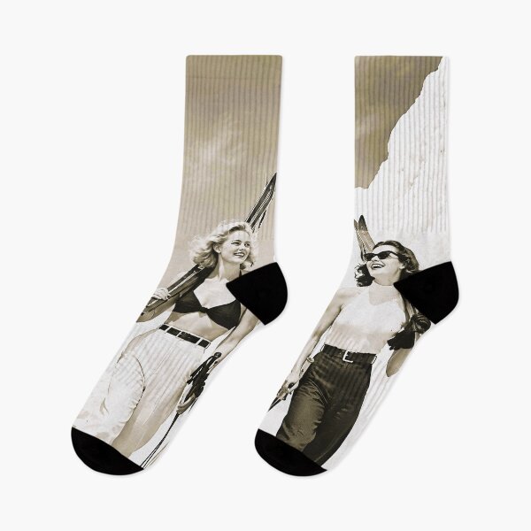 Item preview, Chicas esquiando. Estética après-ski retro años sesenta fotografía vintage en blanco y negro. designed and sold by Astrid Arkhangelsky.