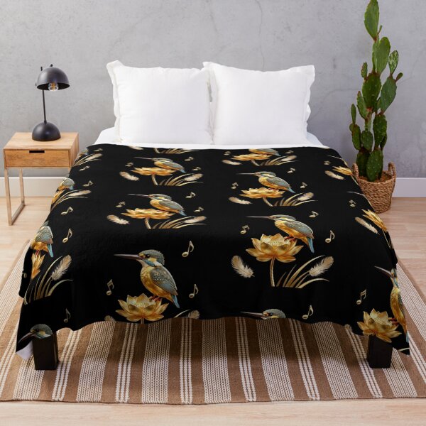 Item preview, Solenne Gold Bird on Lotus, Feathers and Musical Notes designed and sold by Solenne Music.
