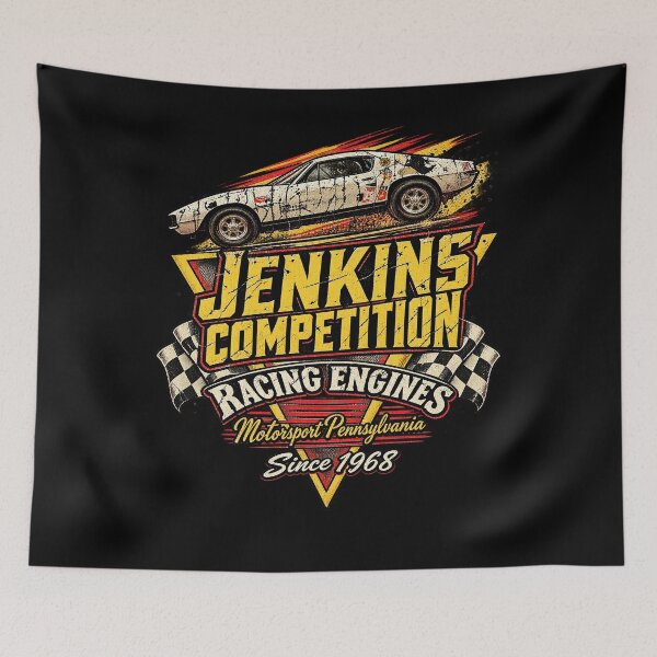 Item preview, Retro Racing Engines Vintage Muscle Car Garage Graphic designed and sold by Maureendz.