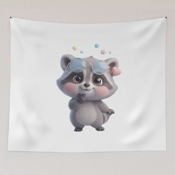 Item preview, Cute but Chaotic 3D Raccoon – Funny Kawaii Animal designed and sold by PrintCreations9.