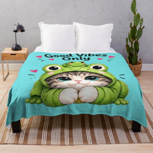 Item preview, Just a Lil Frog in Disguise Kawaii Frog Costume Cat designed and sold by MushArtist.