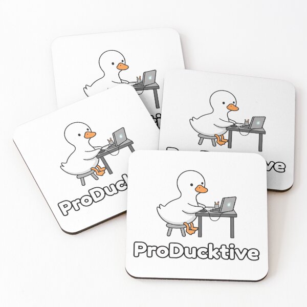 Item preview, ProDucktive Duck Working Pun designed and sold by DariaDoodleArt.