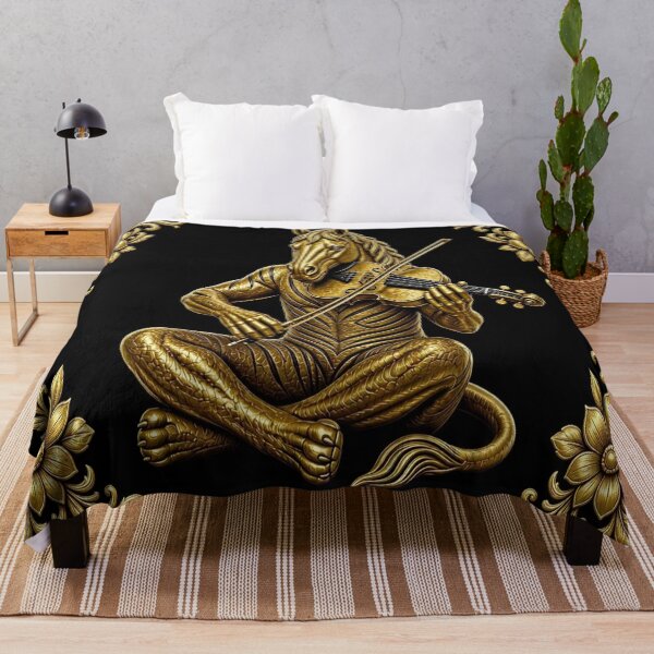 Item preview, Golden Horse Playing Violin Classical Music Zen Fantasy Art designed and sold by Breezes-of-Ida.