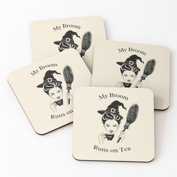 Item preview, Funny Tea Loving Witch Halloween, Cream designed and sold by kkargakou.