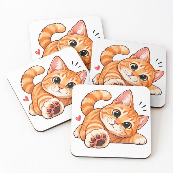 Item preview, Playful Orange Tabby Cat – Cute Kawaii Kitten designed and sold by -Unique design--.