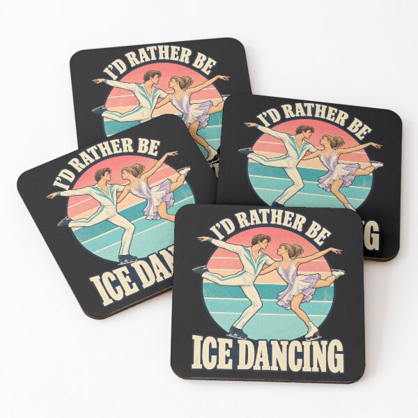 Item preview, Men's I'd Rather Be Ice Dancing Figure Skater Couple Retro Performance T-Shirt designed and sold by Trendably.