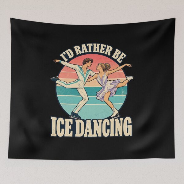 Item preview, Men's I'd Rather Be Ice Dancing Figure Skater Couple Retro Performance T-Shirt designed and sold by Trendably.