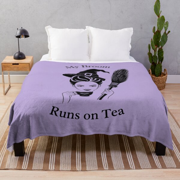 Item preview, Funny Tea Loving Witch Halloween, Soft Lavender designed and sold by kkargakou.