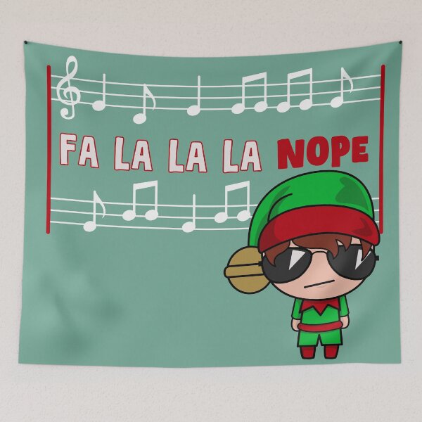 Item preview, Fa La La La Nope – Funny Sarcastic Christmas Elf designed and sold by Fun Funky Designs.
