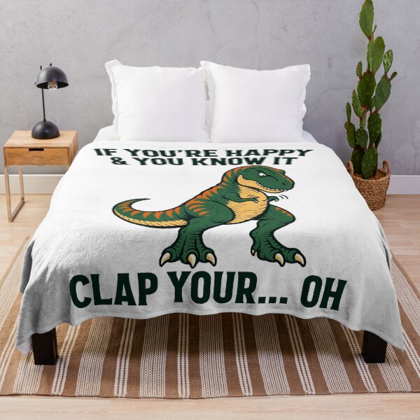 Item preview, If You Are Happy And You Know It Funny Dinosaur Meme designed and sold by andre-hollow.