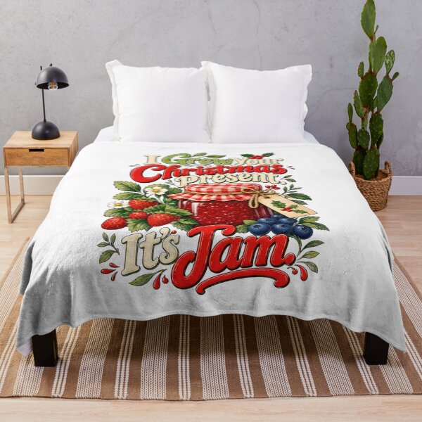 Item preview, Christmas Jam Present Funny Pun Strawberry Jar Winter Holiday designed and sold by Luminatelier.