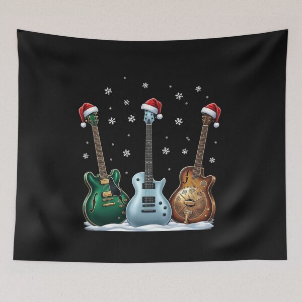 Item preview, Christmas Guitars Santa Xmas Music Rocker Men Boys Kids designed and sold by ZANNIX.