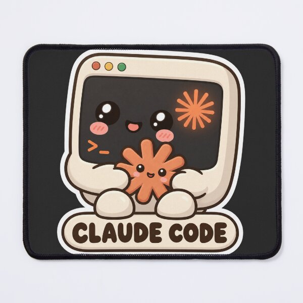 Item preview, Kawaii Claude Code Terminal - Cute AI Coding Agent CLI Sticker designed and sold by Stick Erify.