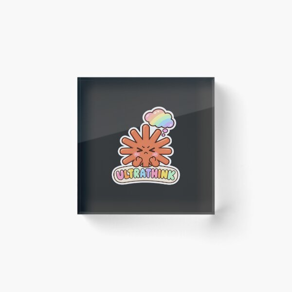 Item preview, Ultrathink Kawaii Claude Code - Cute Rainbow Claude AI Developer Sticker designed and sold by Stick Erify.