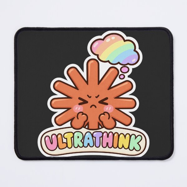 Item preview, Ultrathink Kawaii Claude Code - Cute Rainbow Claude AI Developer Sticker designed and sold by Stick Erify.