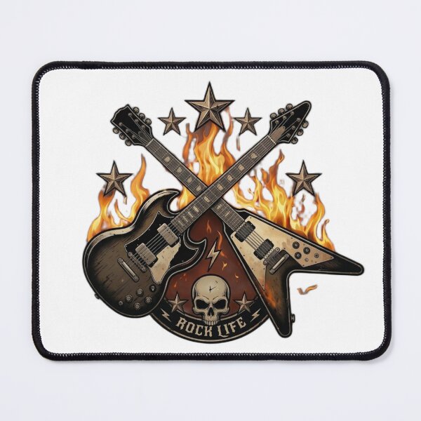 Item preview, Rock Life Crossed Guitars Heavy Metal designed and sold by V8PowerRock.