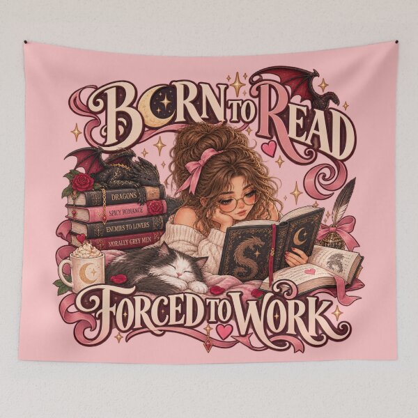Item preview, Born to Read, Forced to Work designed and sold by ItssMeSammie.
