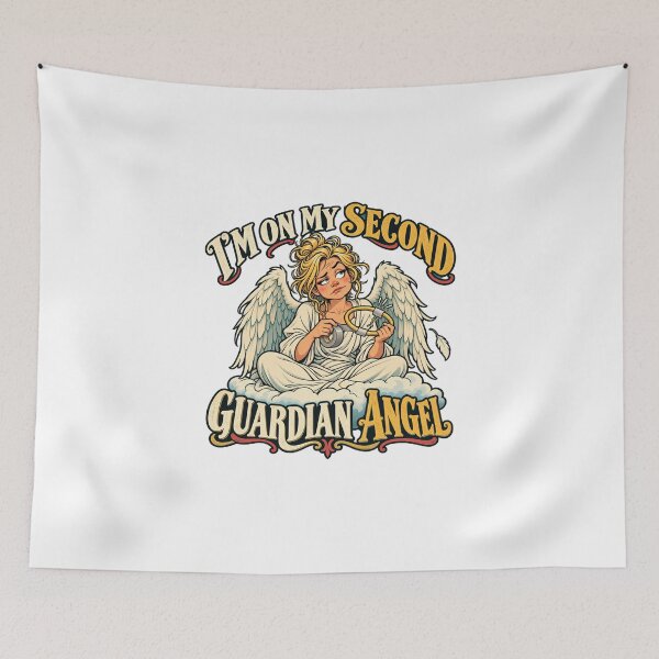 Item preview, I'm on My Second Guardian Angel — Halo Repair Break designed and sold by UrbanCanvvas.