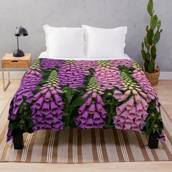 Item preview, Foxgloves Across the Canvas — Purple and Pink Foxglove Spikes designed and sold by Stevercortinas.