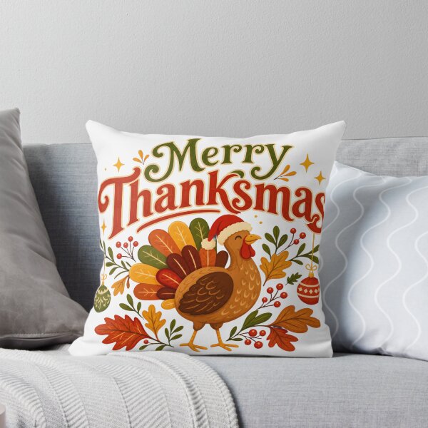 Item preview, Merry Thanksmas Turkey Santa Hat Fall Christmas Holiday designed and sold by Luminatelier.
