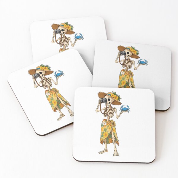 Item preview, Lulu of the Rogue Bones: Holiday Snapshot Skeleton, Tropical Bone Crew by Rogues Wares designed and sold by Rogues Wares.