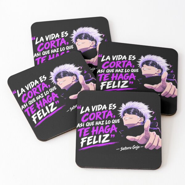 Item preview, Satoru Gojo Life Is Short Make It Happy – Anime Motivational Quote designed and sold by FXFandomFactory.