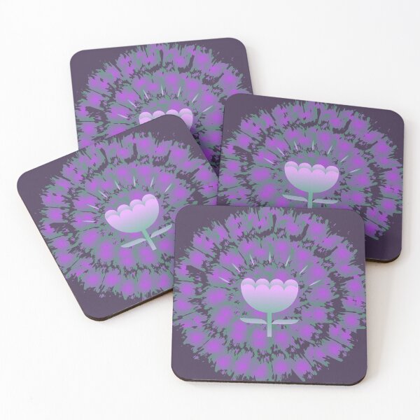 Item preview, Purple Cosmic Flower Mandala Abstract Art designed and sold by ZorianArt.
