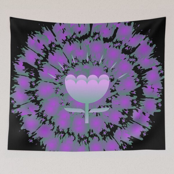 Item preview, Purple Cosmic Flower Mandala Abstract Art designed and sold by ZorianArt.